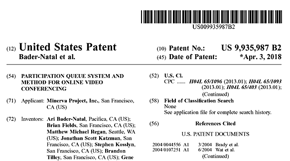 Participation queue system and method for online video conferencing